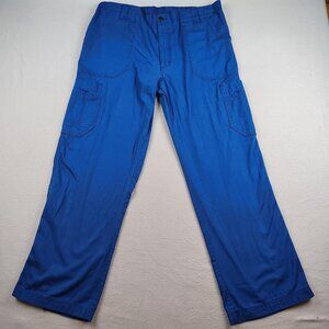 Carhartt Ripstop Scrub Pants Mens Large Cargo Workwear Blue